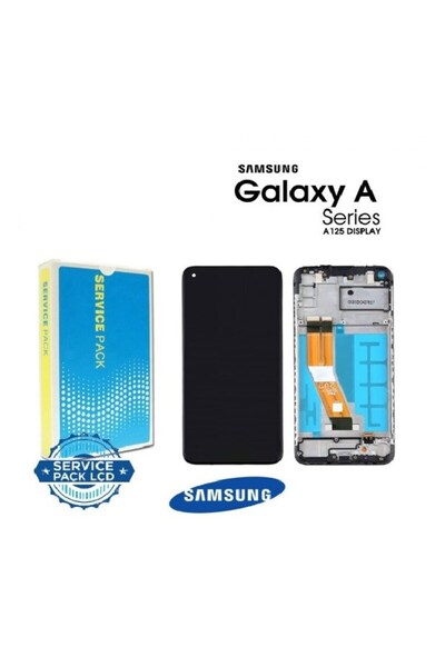 Samsung A125 A12 Lcd Ekran + Dokunmatik Çıtalı %100 Kvk Servis Ürünüdür