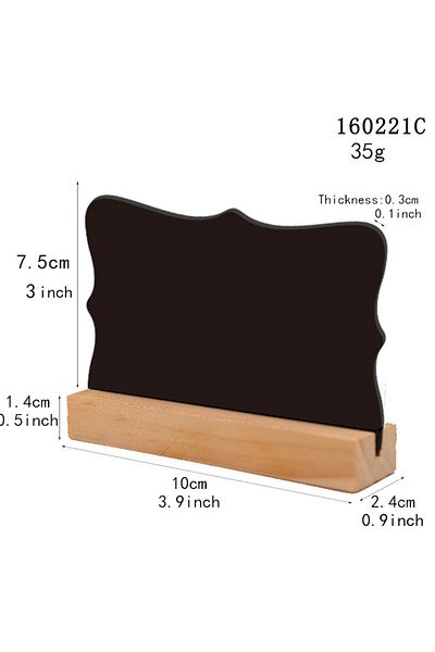 Choice Lace shaped1 Wooden Double-sided Small Chalkboard Ornaments Home Decoration Hotel Bar Writing Board