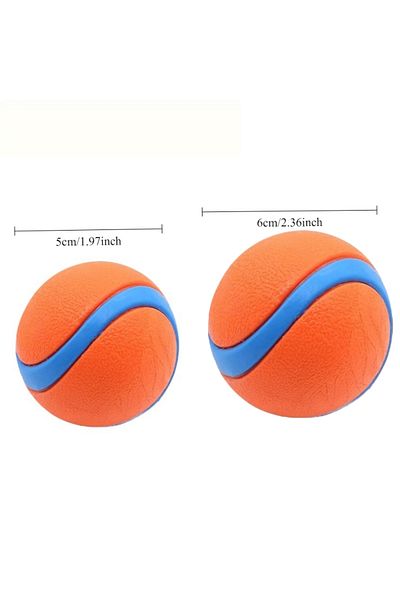 Choice 2pcs 2pcs Durable Rubber Dog Chew Balls Orange Durable Rubber | Gnaw-Resistant, Interactive Training