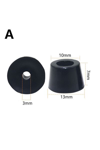 Choice A 10pcs Black Rubber Machine Feet Shock Pad Non-Slip Furniture Chair Floor Cabinet Table Leg Foot P.