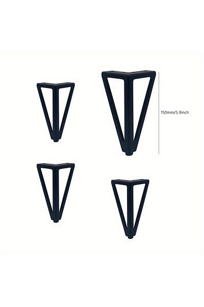 Choice 655 black-15cm-4pcs 4pcs Height 15cm Legs for Furniture Metal Thickened Iron Sofa TV Cabinet Feet Ba