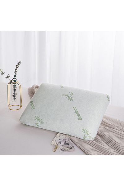 Choice 40*60 White Bamboo Fiber Slow Rebound Bread Memory Pillow For Protection, Space Cotton Invisible Zip
