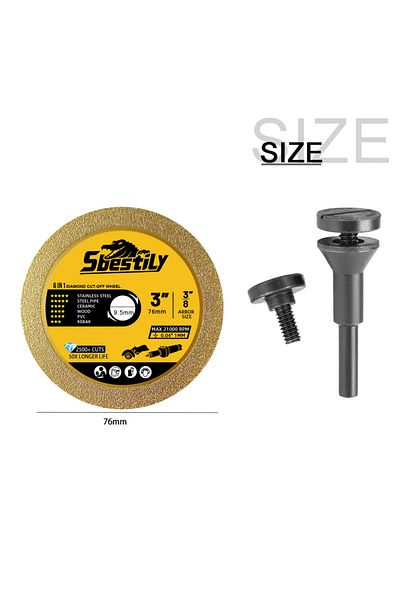 Choice 75mm 75mm Brazed Diamond Cutting Disc Mini Metal Cutting Wheel Ceramic Glass Cutting Saw Blade + Mat