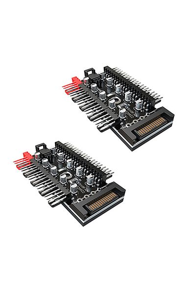 Choice 2Pcs SATA Motherboard 1 to 10pin fan 4 Pin PWM Cooler Fan HUB Splitter Extension 12V Power Supply So