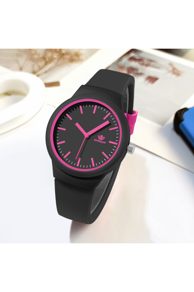 Choice ساعة نسائية سوداء كاجوال من السيليكون ساعة نسائية ساعة يد نسائية ساعة كوارتز هدية للمهرجان R