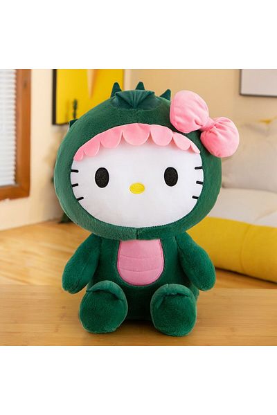 Choice 35cm Sanrio Hello Kitty Dinosaur Plush Toy 35CM Kawaii Cartoon Doll Room Decoration Sleeping Throw P