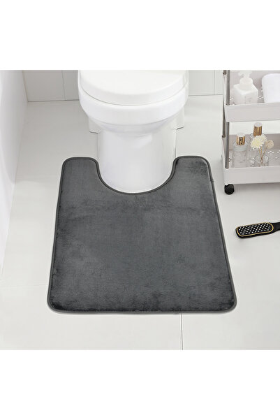 Choice 50cm x 60cm Dark gray U-SHAPE Bathroom Floor Mat Toilet Mat Anti-slip ...