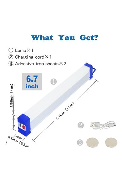 Choice white light 17cm LED Rechargeable Lamp Tube USB 5V Emergency Light Camping Magnetic Portable Lightin