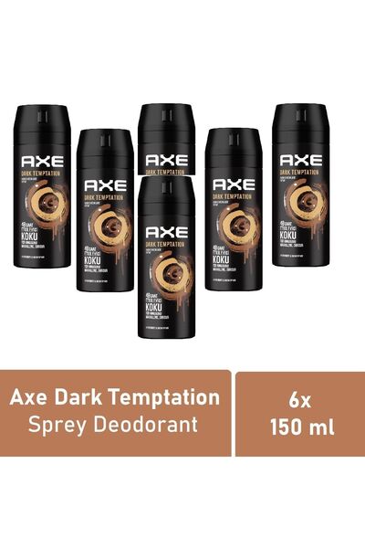 Axe Erkek Deodorant Dark Temptation 150 Ml - 6'lı Avantaj Paketi