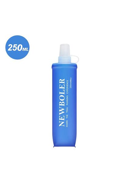 Choice BOT220-250 NEWBOLER 250ml/500ml Outdoor Collapsible Silicone Bite Size Water Bottle Running Camping