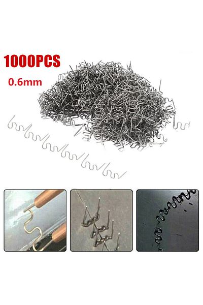 NEWONE 1000pcs 0.6mm Welding Nails S Wave Staples For Car Bumper Bodywork Plastic Stapler Repair Kit Hig...