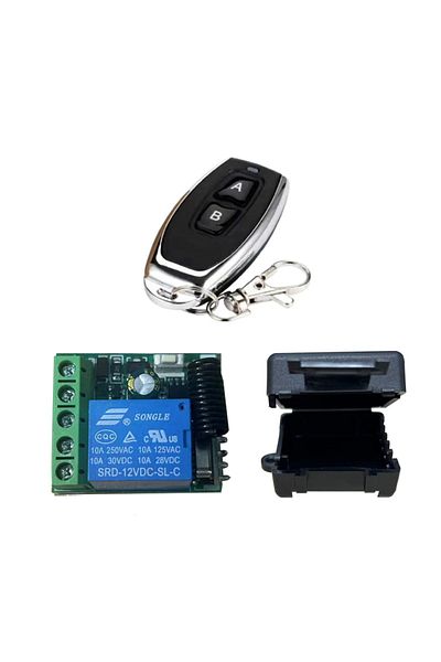Choice 1 RC and 1 Receiver 433 Mhz Universal Gate Remote Control Switch DC 12V 10A Relay Receiver Mini Modu