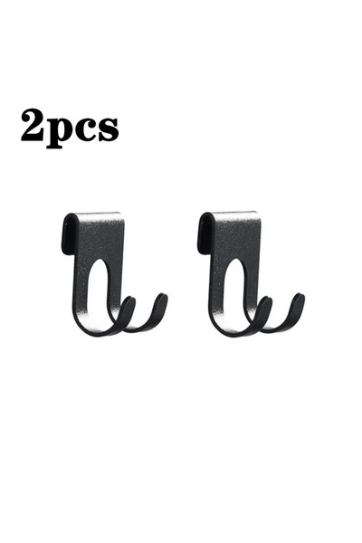 Choice5 5.5X4cm 2pcs-black Hooks Bathroom Hook Space Aluminum Shower Hooks Ov...