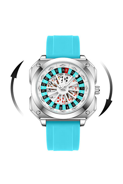 Choice 2971-YL 2025 ساعة روليت رجالية جديدة من العلامة التجارية VA VA VOOM بتصميم رياضي أصلي وحزام سيليكون N