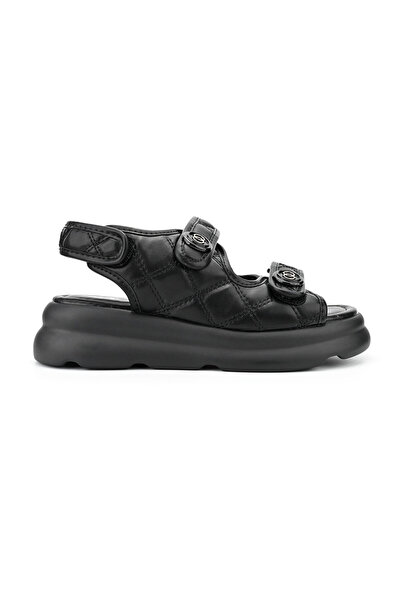 Tmall Sandale de dama,Cu platforma,Din Piele Ecologica,SA46,Negru