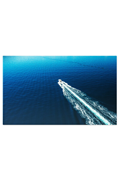 StoryGift Romania Tablou Canvas Vedere Aeriana A Unei Barci In Larg Pe Mare, ...