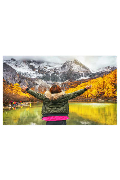 StoryGift Romania Tablou Canvas Fotografie Lacul Pearl, Asia, Toamna, Calator...