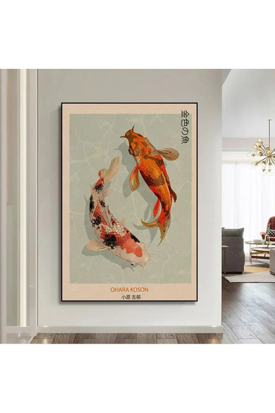 Choice ملصق فني ياباني بدون إطار مقاس 50×70 سم، 1 من هوكوساي أوهارا كوسون، دي...