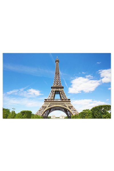 StoryGift Romania Tablou Canvas Turnul Eiffel Intr-o Zi Insorita De Vara Eiffel, Torre, Paris, Franta, Cer, Albas