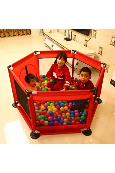 Yelajoy 6 Panel Baby fence,Portable Oxford Net,with Corner Suction Cups,for Home Indoor Ocean Ball Pools