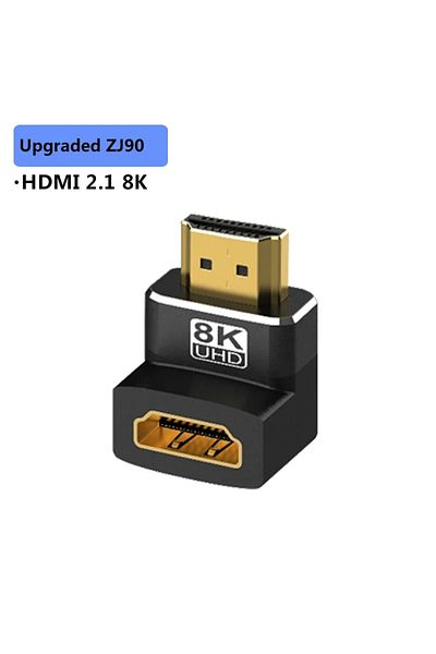 BSN HDMI 2.1 8K Down 8K HDMI 2.1 Adapter 90 270 Degree Right Angle Male to Female Converter HDMI Cable E