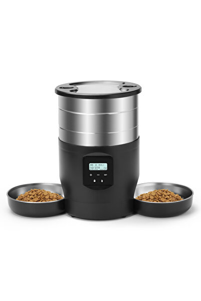 Choice 4L L button black feeder 4.5L Button WiFi Automatic Cat Feeder Includes Two Stainless Steel Bowls Sm
