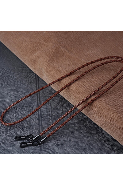 Choice Dark brown 1pc Women Men Glasses Leather Rope Chain Woven Glasses Lace...