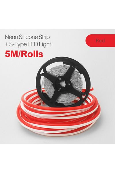 Choice 5M.Rolls 6mm Width Pure silica gel Red 6/8mm 5M/Rolls DIY Separate Silicone Neon Strip 120Leds S-Ben