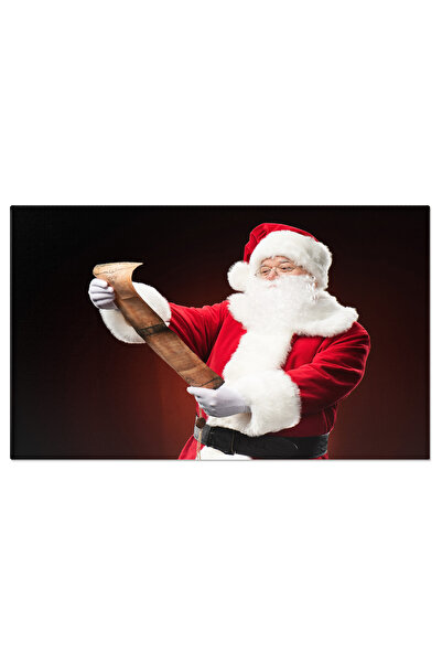 StoryGift Romania Tablou Canvas Mos Craciun Fericit Citind Lista De Dorinte O...