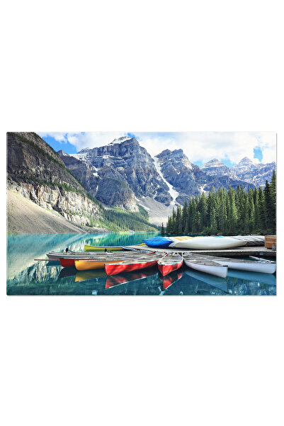 StoryGift Romania Tablou Canvas Cu Lacul Din Parcul National Banff, Alberta, Canada - Explorare Prin Muntii Stanc