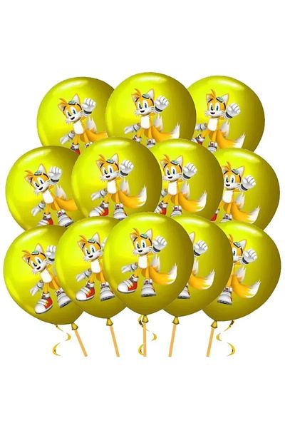 Choice Other 12pcs 3 Sonic Hedgehog Theme Children's Birthday Party 12 Inch Latex Balloon Baby Shower Carto