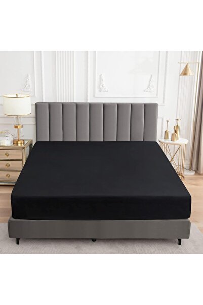 Choice ملاءة سرير مريحة مقاومة للماء مقاس 90 × 200 × 30 سم، لون أسود - 37، مع...