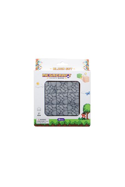 Megacraft Magnetic Blocks Dark Gray Stone Block