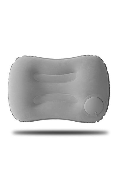 Choice gray Camping Inflatable Pillow Outdoor Portable Pillow Pool Pillow LIghtweight Soft Car Pillow for N