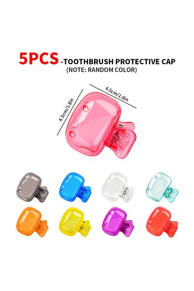 Choice 5PCS 5pcs Portable Toothbrush Cover Travel Portable Toothbrush Protection Case Outdoor Dustproof Cas