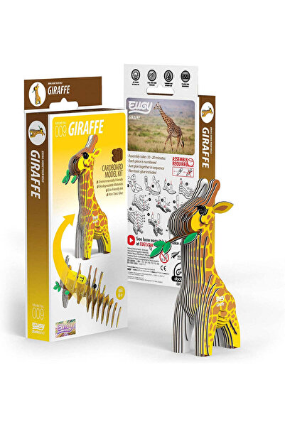 Eugy لغز الزرافة ثلاثي الأبعاد - مجموعة أدوات حرفية للحيوانات للأطفال، نموذج ...