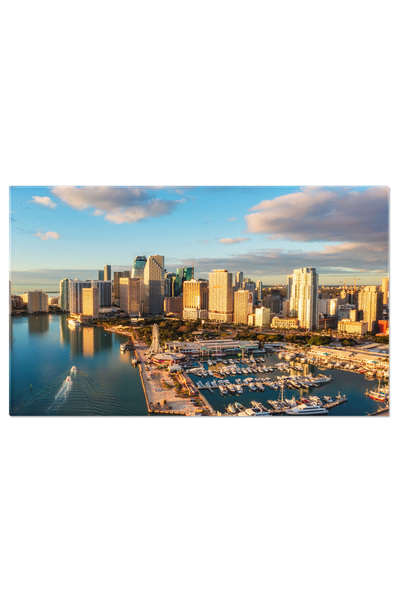 StoryGift Romania Tablou Canvas Vedere Aeriana A Zonei Metropolitane Miami O ...