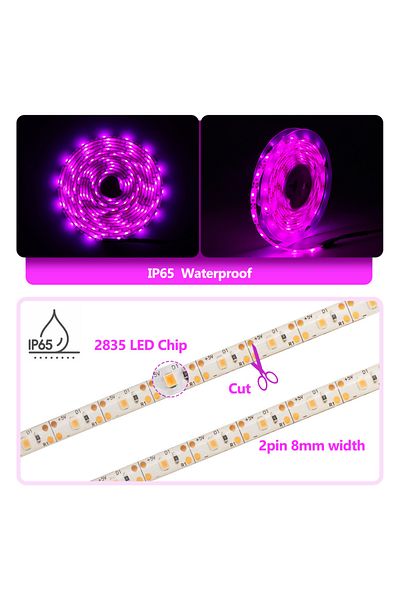 arteco IP65 waterproof 5 Meter 5V USB Led Plant Growing Light 2M 5M Full Spectrum Hydroponic Grow Lamps Ind