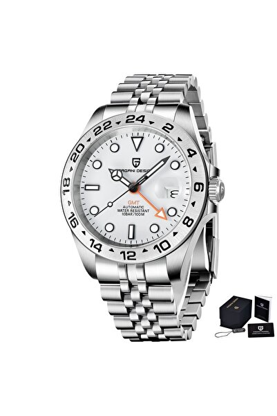 Choice ساعة 5Z White V2 2024 PAGANI Design الجديدة للرجال، ساعة GMT 42 مم من الياقوت الأزرق المصقول