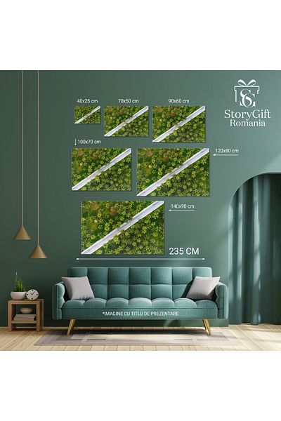 StoryGift Romania Tablou Canvas Farmecul Padurii Tropicale De Cocos, Natura, Exotic, Aer Liber, Peisaj, Plin 4796