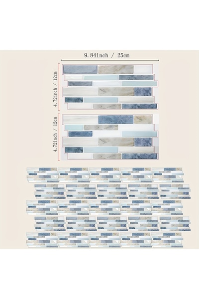 Choice CF-BP25P1225-046-XM 25 قطعة من ملصقات المطبخ الكريستالية ذات التأثير ث...