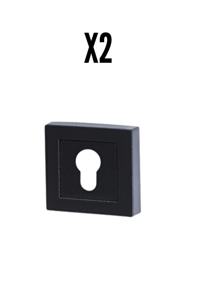 HOBİDABİ Insignă pătrată neagră Yale 2 buc pentru ușă din oțel