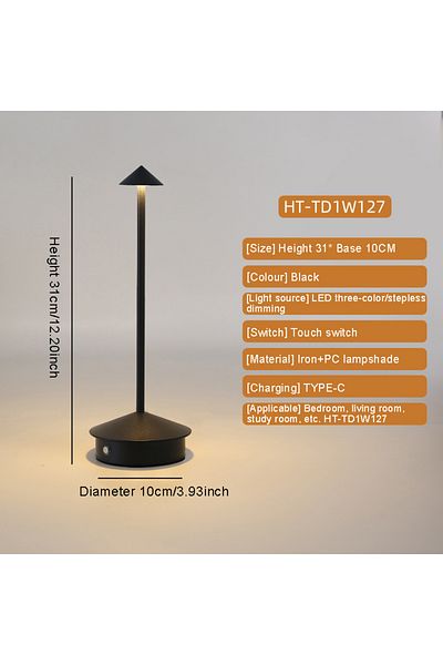 Choice Usb Plug Black Rechargeable Table Lamp Creative Dining Touch Led Hotel Bar Coffee Pina Pro Table Lam