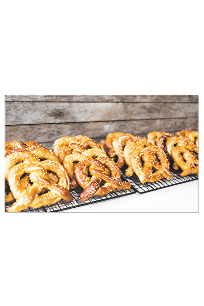 StoryGift Romania Tablou Canvas Covrigi Proaspeti Coapti, Gustare, Coapt, Bru...