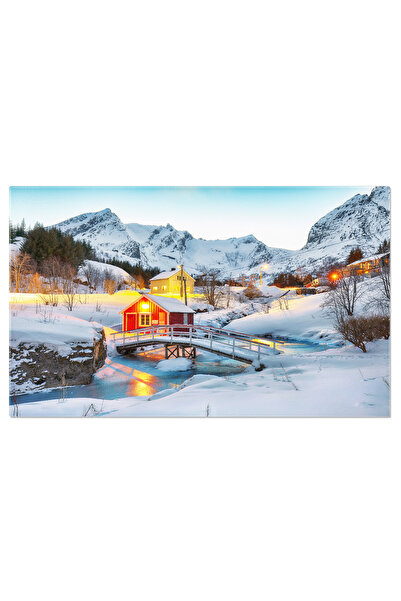 StoryGift Romania Tablou Canvas Peisaj De Seara Fabulos In Nusfjord Norvegia,...