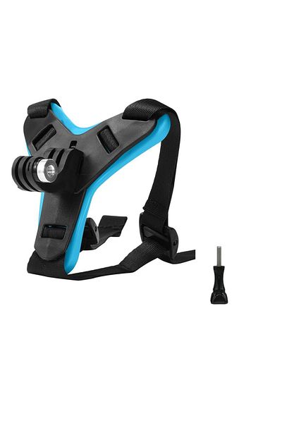 EXSKOF Blue Helmet Strap Mount For Gopro Hero 13 12 11 10 9 8 7 6 5 4 Motorcycle Yi Action Sports Camera Mo