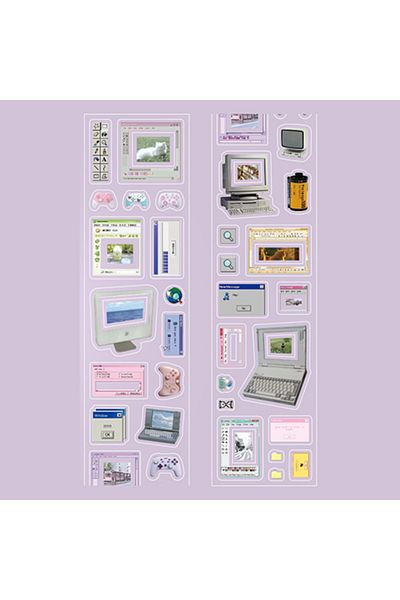 mr.paper S24109-4 Mr. Paper 4Style 1Roll/bag Time Shuttle Glitter Sand PET Die Cut Tape Creative DIY Handbook