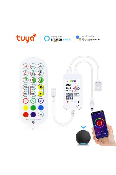 Lcamaw WIFI RGB With IR DC 12V Tuya Smart Life WIFI Controller / Bluetooth Smart Accessory Power Adapter fo