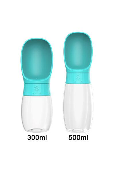 Choice زجاجة مياه فيروزية 300 مل - وعاء شرب محمول للكلاب الكبيرة 500 مل - وعا...