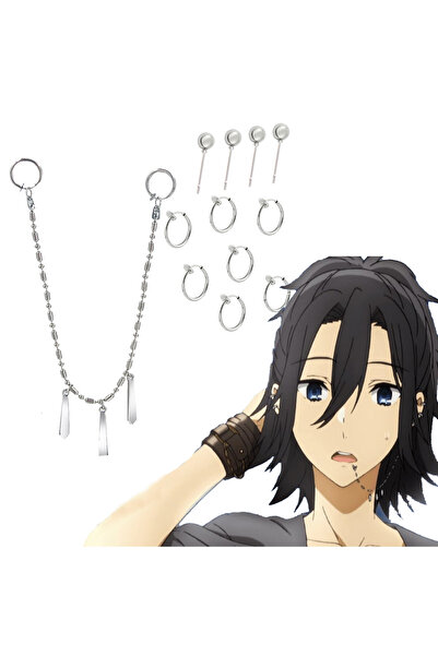 Choice قرط أذن من الفولاذ المقاوم للصدأ على شكل سلسلة شفاه من هوريميا ميامورا إيزومي بلون ذهبي أصفر فاتح